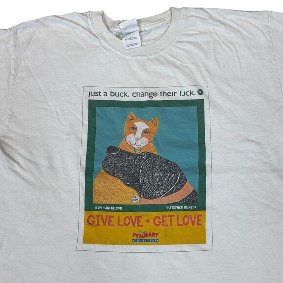 Vintage Petsmart Charities T Shirt Women's Large Dog Cat - Picture 1 of 10